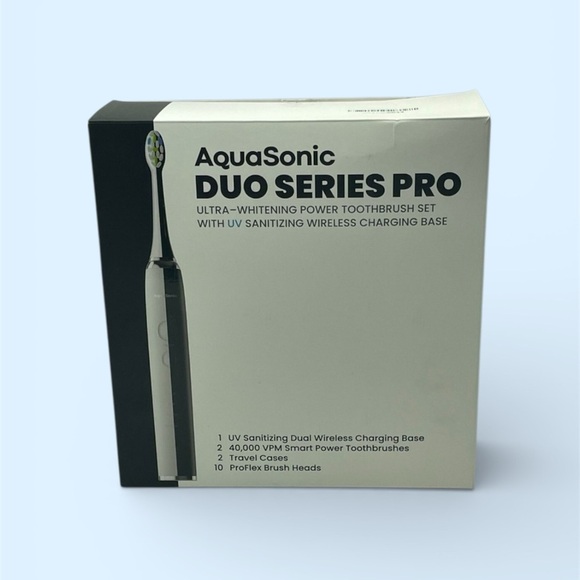 AquaSonic Other - Aquasonic Duo Series Pro Ultra Whitening Power Toothbrush Set New / Sealed Box​
